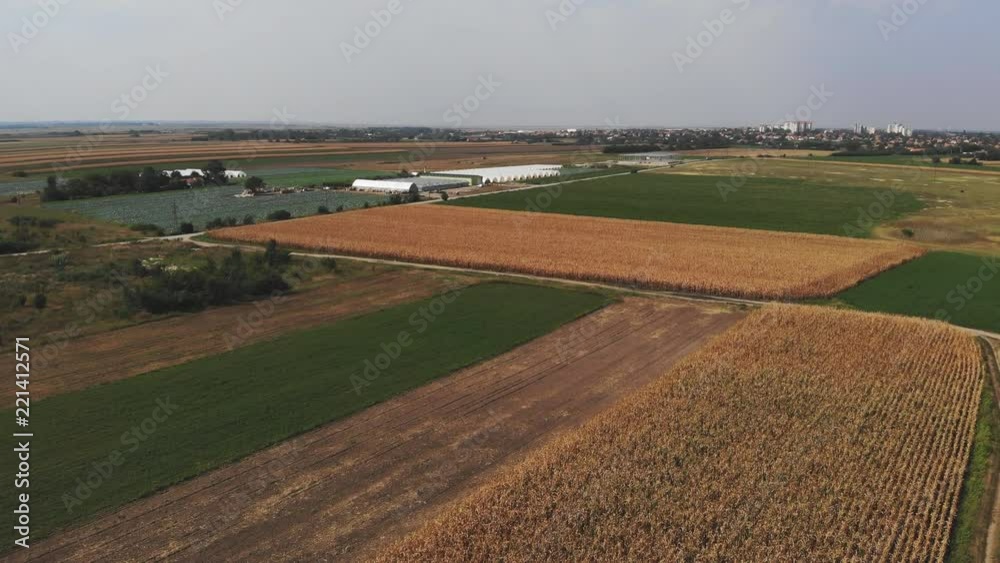 Field greenhouses aerial Field greenhouses aerial