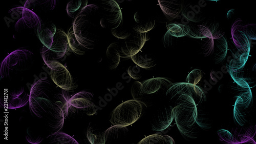 Abstract background with a variety of multicolored stamens. Big a