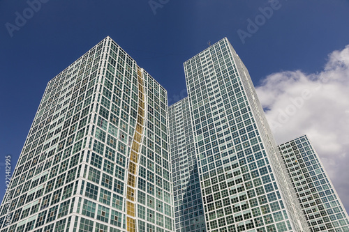 Dynamic snapshot images of modern high-rise buildings in downtown Astana, Kazakhstan © Fredy Thürig