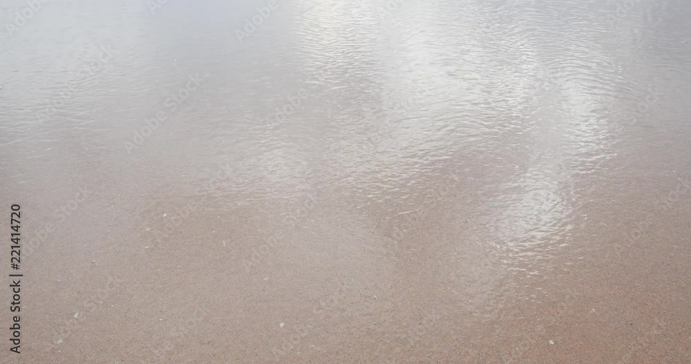 ิBeach sand and sea with sea bubbles. ิBeach sand and sea with sea bubbles.