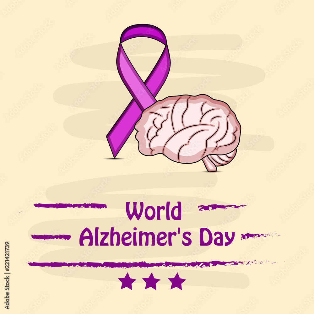 illustration of elements of World Alzheimers Day Background