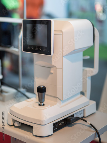 Autorefractor Keratometer: Professional Optician Equipment for Eyes Health Examination photo