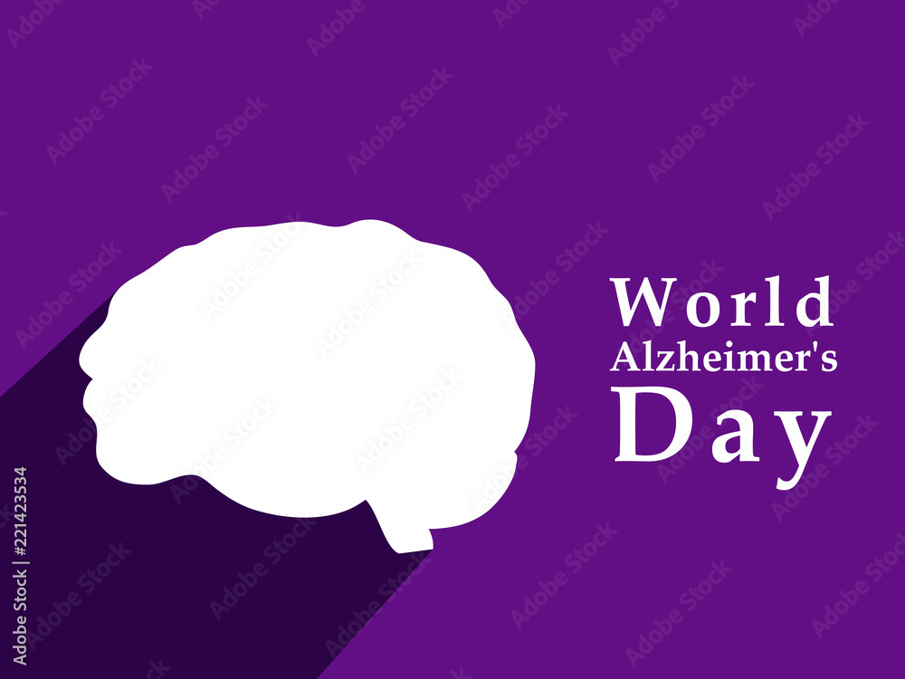 illustration of elements of World Alzheimers Day Background