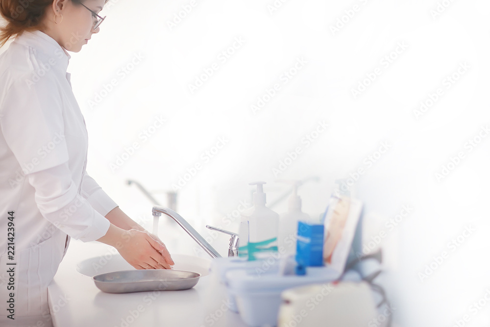 doctor washes his hands doctor washes his hands