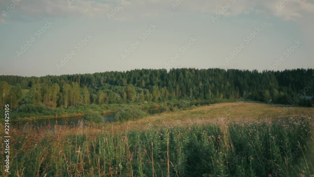 Деревня, поле, трава, дерево, зелень, свет, облака, синий Деревня, поле, трава, дерево, зелень, свет, облака, синий
