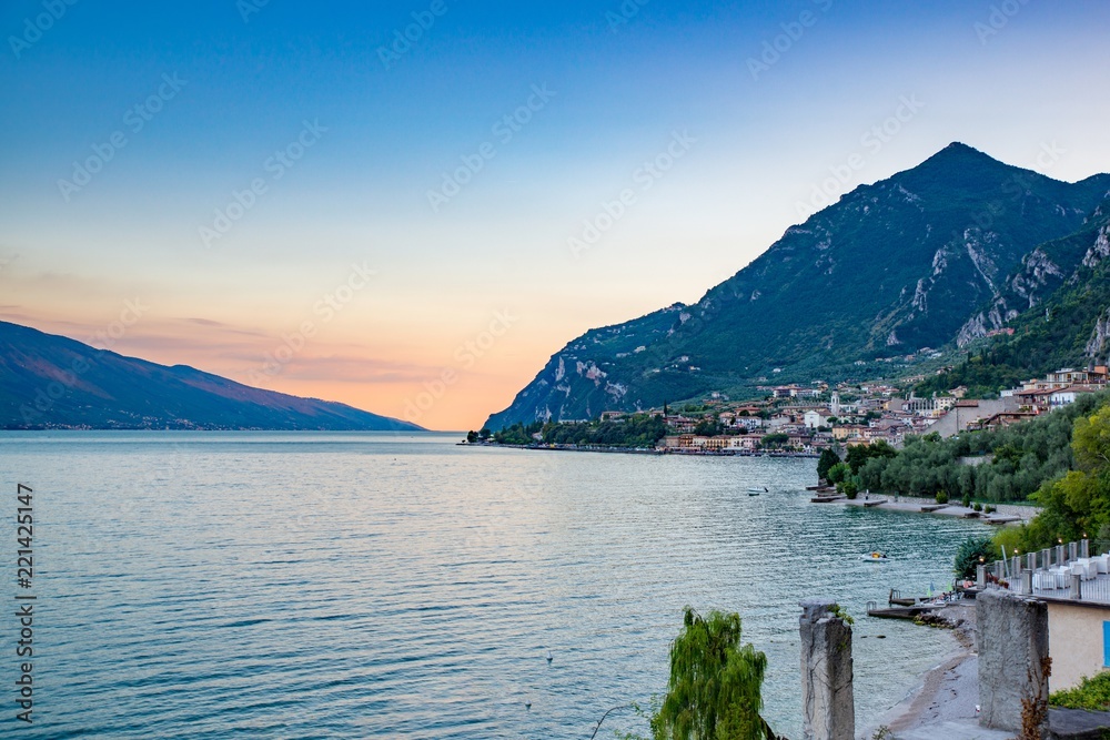 Evening panorama of Limone sul Garda