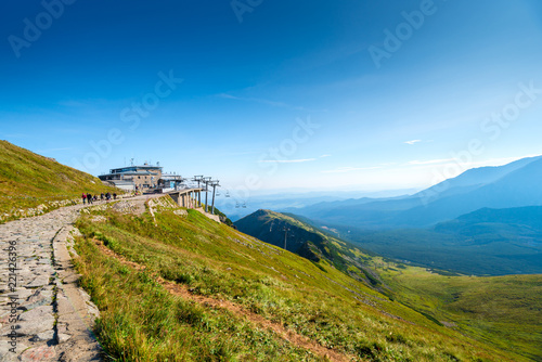 Fototapeta Naklejka Na Ścianę i Meble -  funicular station on the top of the mountain Kasprowy Wierch in Poland