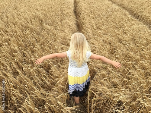 Child in corn field