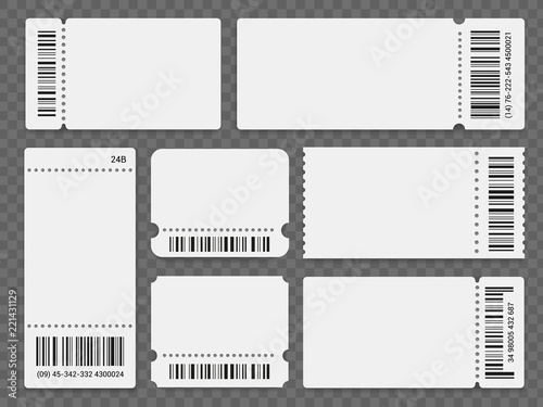 Barcode ticket templates photo