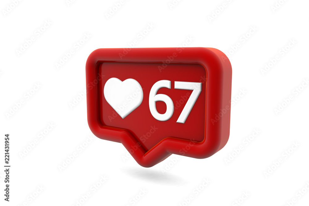 likes notification for social media isolated likes notification for social media isolated