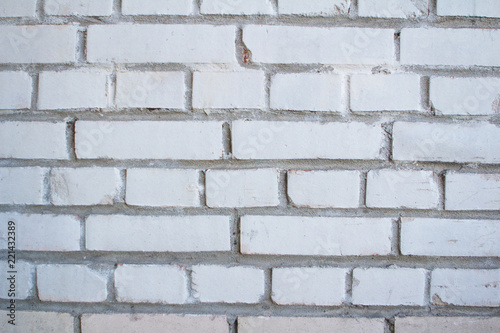 White brick wall texture used to make background suitable for interior and exterior.