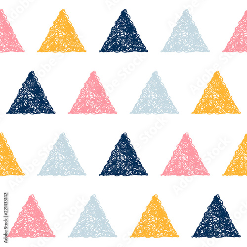 Abstract handmade seamless pattern background. Childish handcrafted wallpaper for design card, baby nappy, diaper, scrapbook, holiday wrapping paper, textile, bag print, t shirt etc.