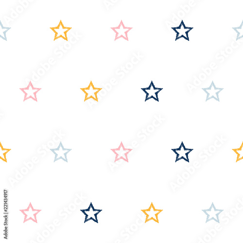 Abstract handmade seamless pattern background. Childish handcrafted wallpaper for design card, baby nappy, diaper, scrapbook, holiday wrapping paper, textile, bag print, t shirt etc.