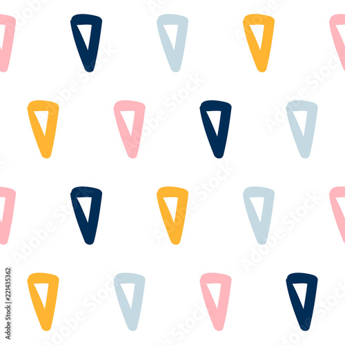 Abstract handmade seamless pattern background. Childish handcrafted wallpaper for design card, baby nappy, diaper, scrapbook, holiday wrapping paper, textile, bag print, t shirt etc.