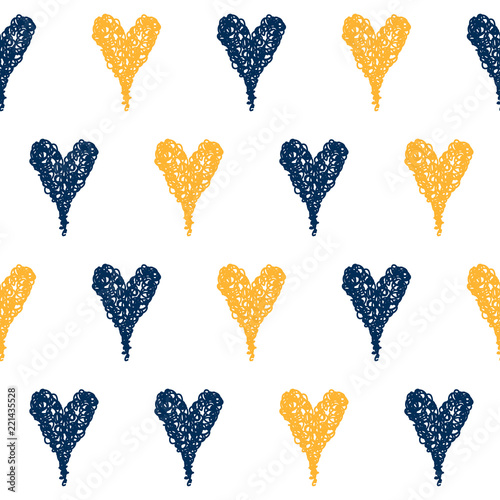 Abstract handmade seamless pattern background. Childish handcrafted wallpaper for design card, baby nappy, diaper, scrapbook, holiday wrapping paper, textile, bag print, t shirt etc.