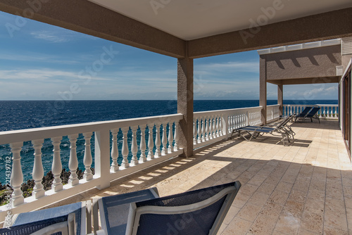 Luxury Balcony Deck Overlooking Caribbean Sea