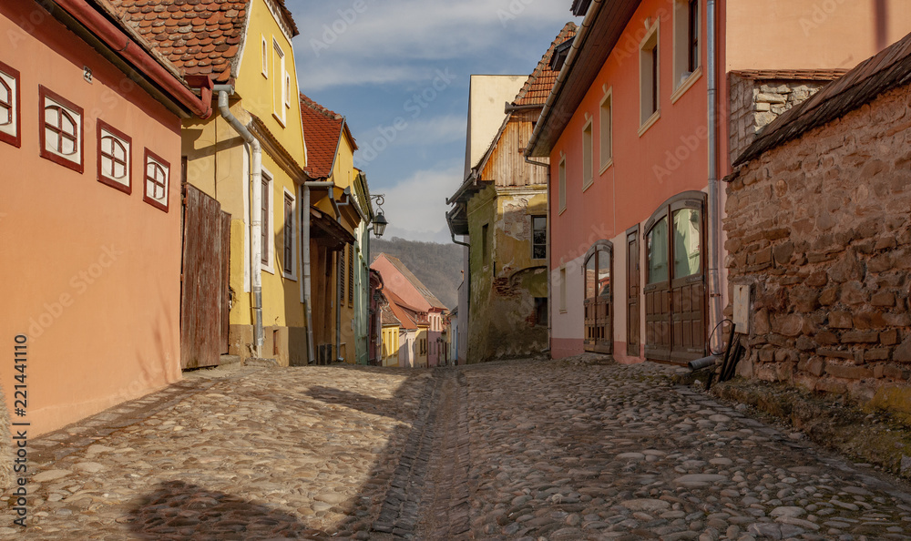 Fototapeta premium Street in Sighișoara Romania