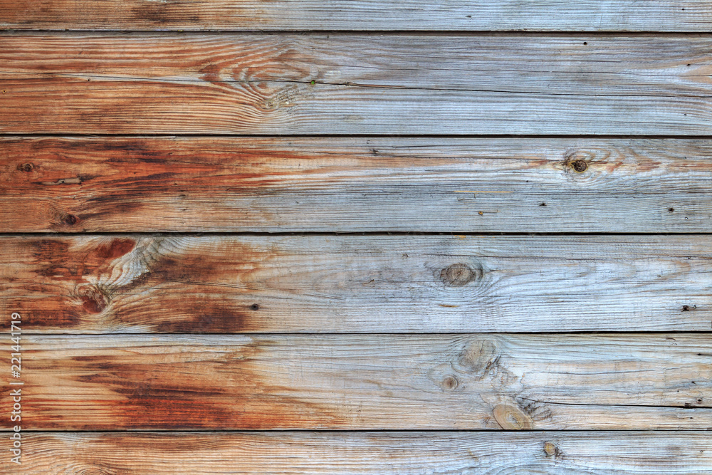 Texture of old weathered grey wooden planks. Abstract wooden background