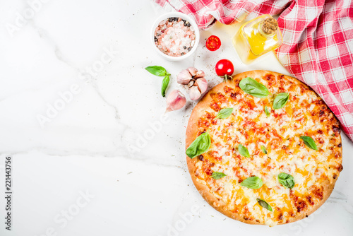 Homemade cheesy pizza