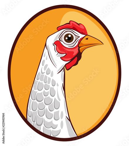 chicken icon template Vector illustration cartoon styles