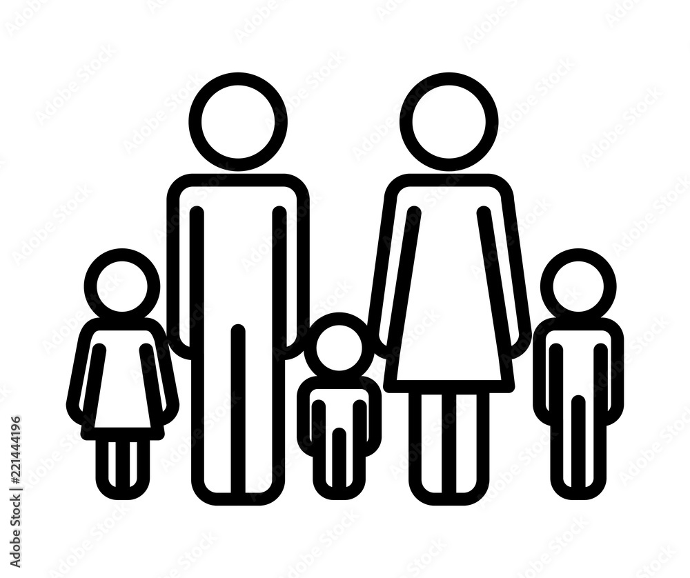 parents couple with kids figures parents couple with kids figures