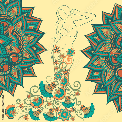 woman dancing belly dancing