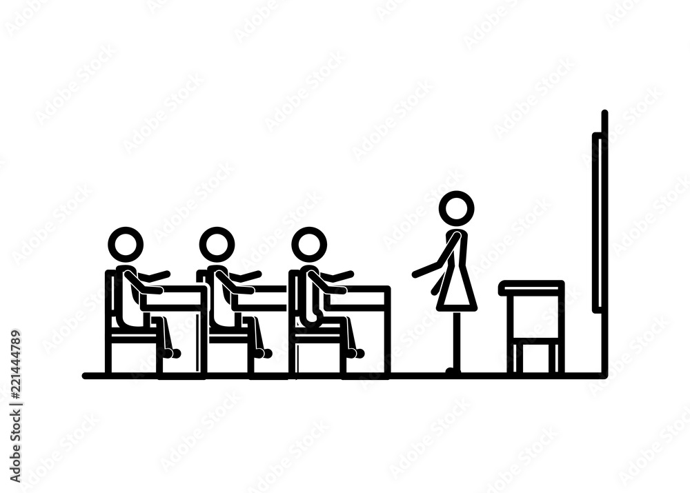 classroom scene with students and teacher classroom scene with students and teacher