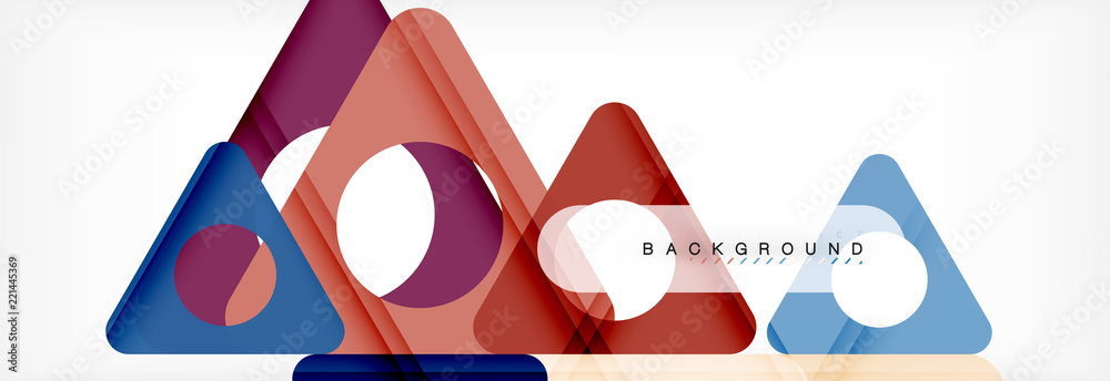 Fototapeta premium Circle and triangle abstract background