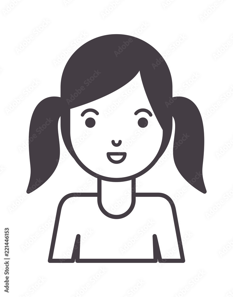 beautiful and young woman character beautiful and young woman character