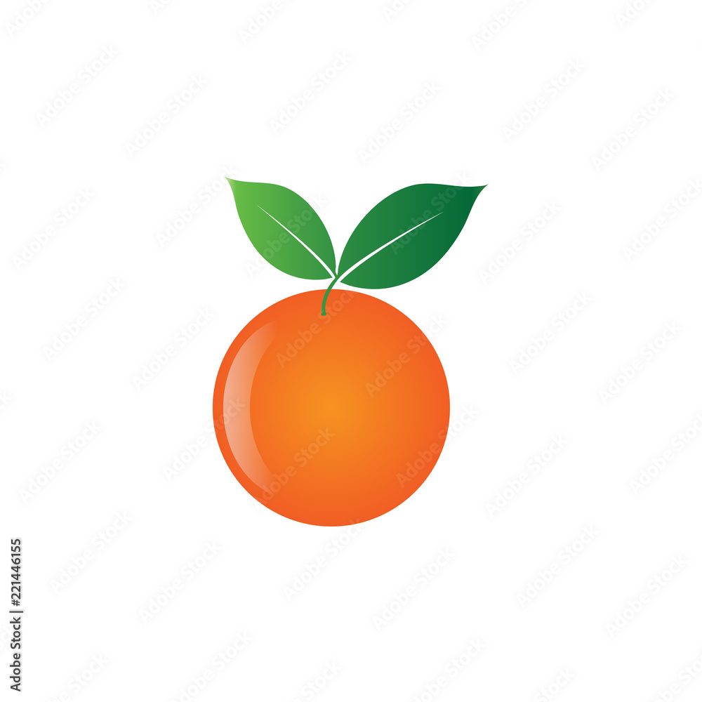 Illustration of orange fruit design design template Illustration of orange fruit design design template