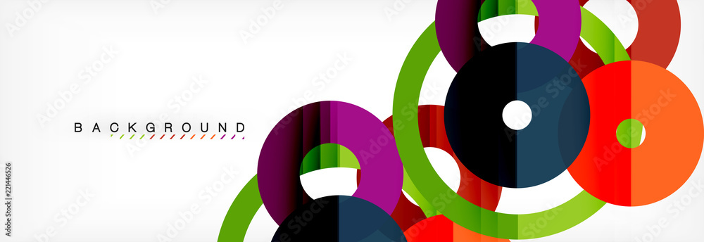 Geomtric modern backgrounds, rings abstract template