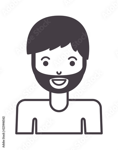young man with beard avatar character