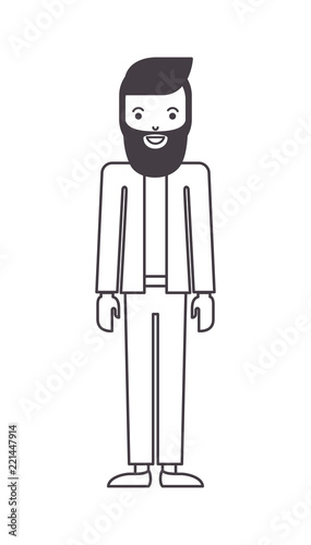 young man with beard avatar character