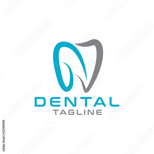 Abstract dental logo design template vector illustration