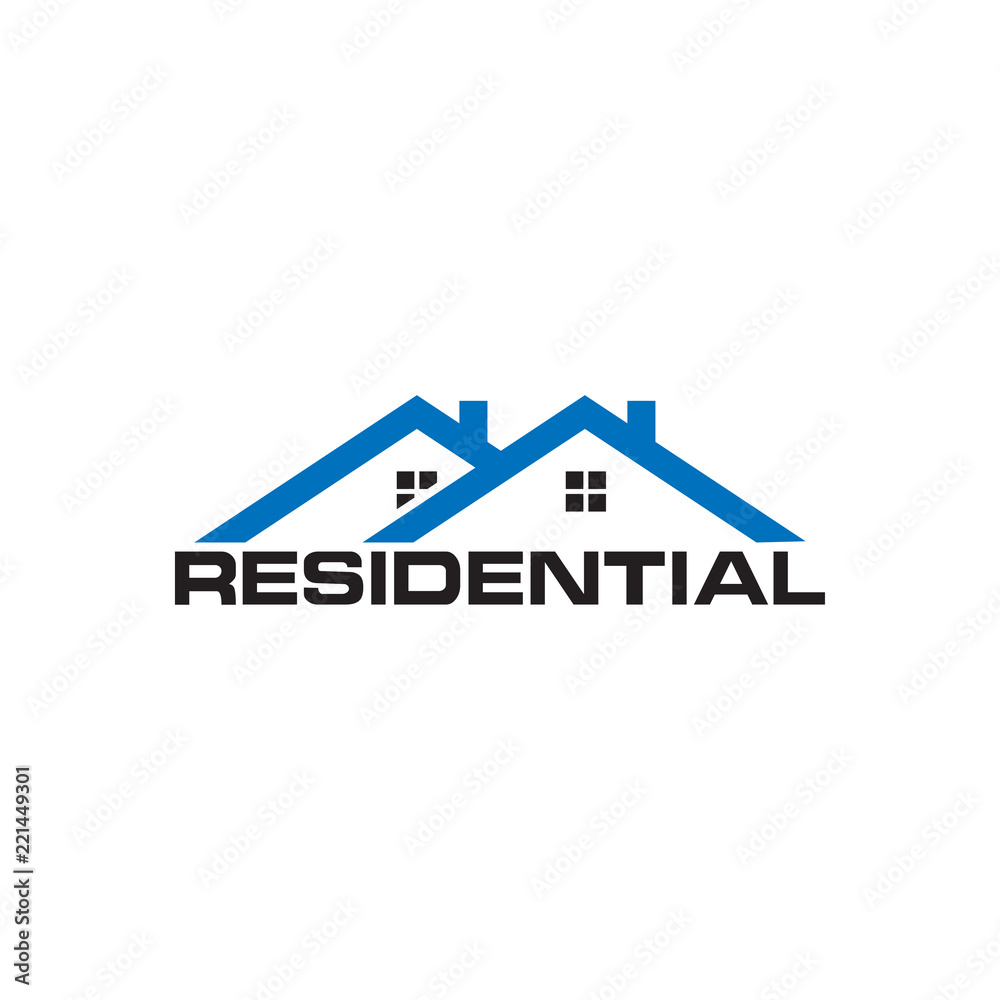Residential real estate house logo deisgn template