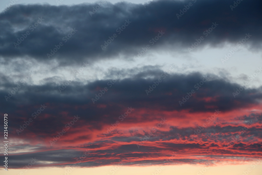 Obraz premium Cloudy and sunset sky, for backgrounds or textures