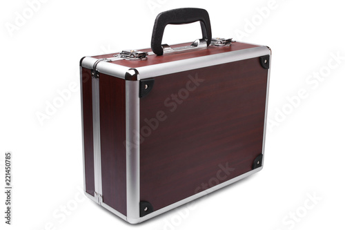 Wooden padded aluminum briefcase