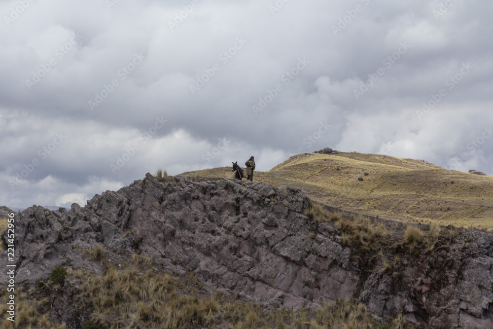 Hombre en montaña