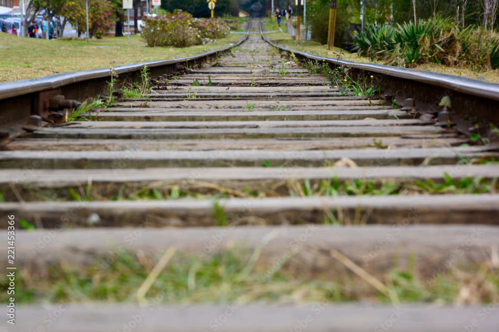 rails and sleepers from an old railway