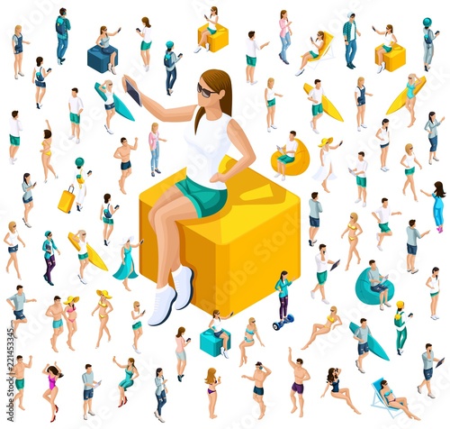Isometry is a new generation Z, the use of tablets, social networks, a large set of teenagers, the digital generation. Modern technologies set 12