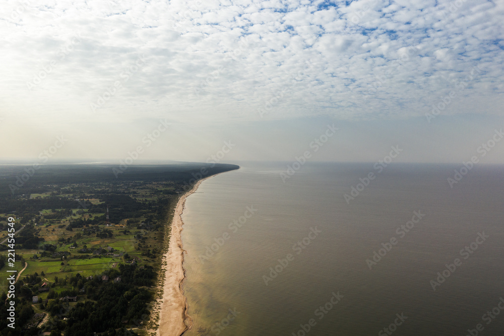 Nice and calm day by Baltic sea next to Liepaja, Latvia.