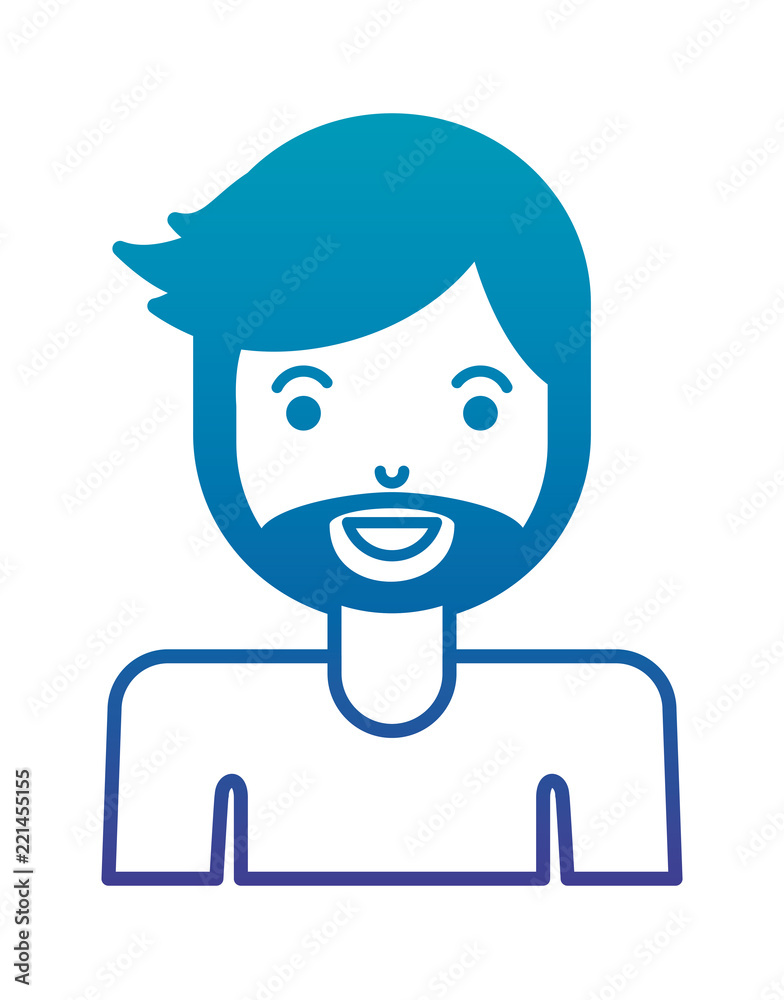 young man with beard avatar character young man with beard avatar character