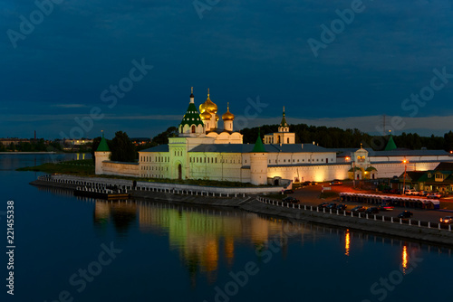 Ipatievsky monastery in the summer twilight night. Kostroma, Russia.