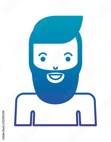 young man with beard avatar character