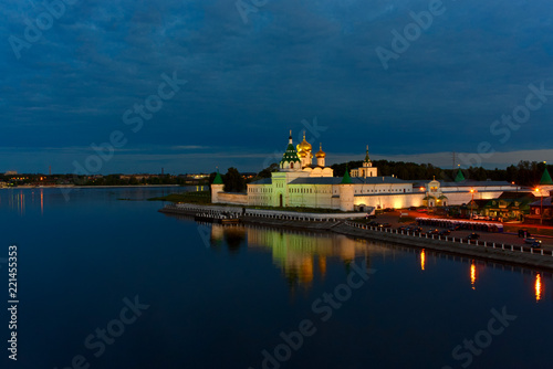 Ipatievsky monastery in the summer twilight night. Kostroma, Russia.