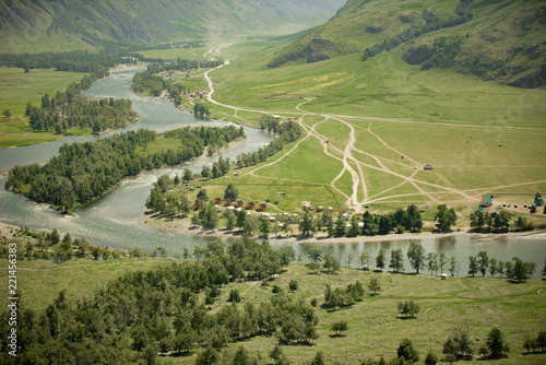 valley of a mountain river