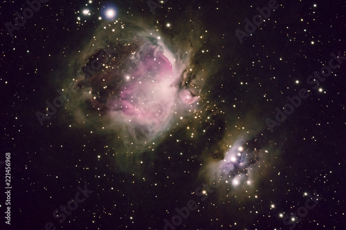 The Orion Nebulae and amazing place on the universe. Maybe the most awesome object in the northern night skies. On the middle of that dust and gas there are newborn stars.