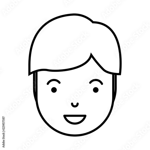 young man head avatar character