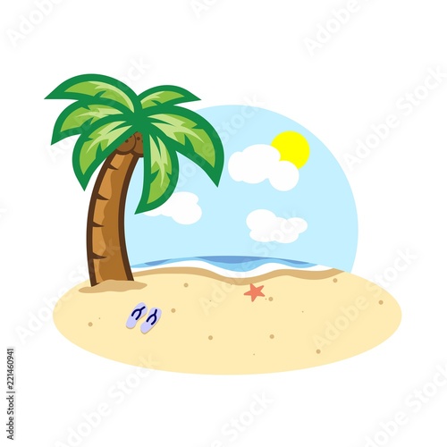 palm tree on beach at noon