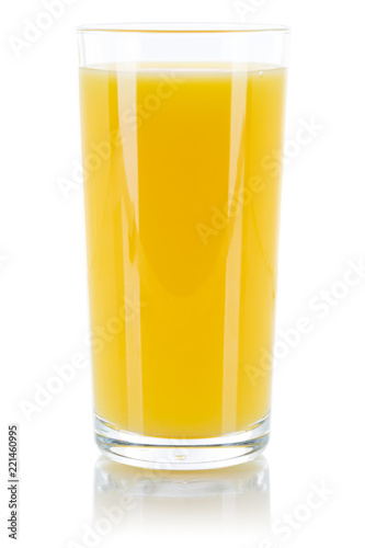 Orangensaft Saft Glas freigestellt Freisteller isoliert